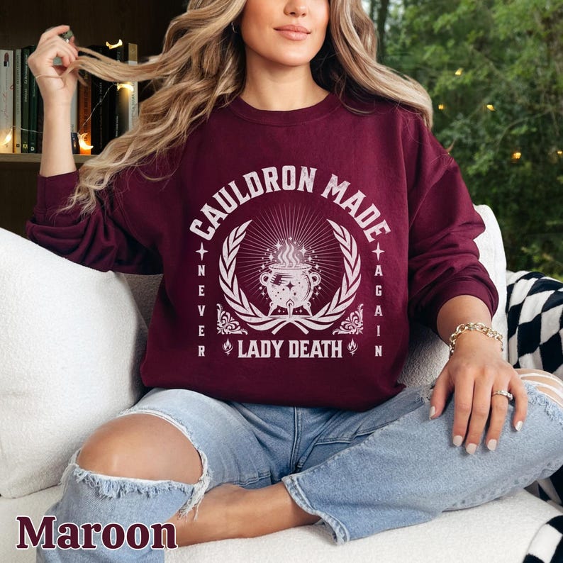 Cauldron Made Nesta Sweatshirt, Acotar Crewneck, Lady Death Sweater, A