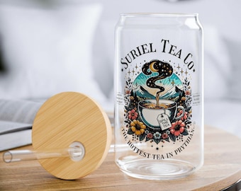 Suriel Tea Co. Glaskopp, ACOTAR Bookish Iskaffekopp (473 ml)