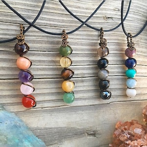 Crystal Wire Wrapped Necklace • Love, Protection, Prosperity, Stress & Anxiety Necklaces • Spiritual Jewelry • Meditation Necklaces •