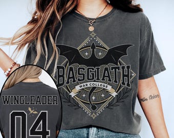 Basgiath War College Shirt, Vierter Flügel Reiter Quadrant Tee