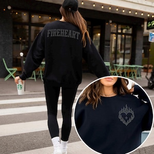 Fire-Heart Sweatshirt, Throne Of Glass Sweater, SJM Merch, TOG Aelin Galathynius, Fantasy Apparel, Book Club Gift, To Whatever End Shirt