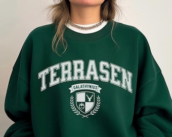 Terrasen Sweatshirt, Vintage Collegiate Fantasy Bookish Crewneck