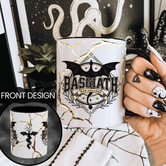 Basgiath Fourth Wing Mug, Basgiath War College Cup, Bookish Dragon Mug, Xaden Riorson Fans, Booktok Fantasy Gift for Readers