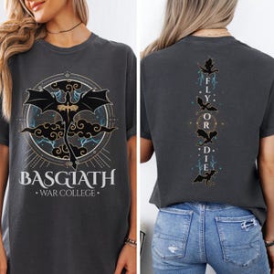 Chemise Basgiath War College, t-shirt Dragon Rider, produits dérivés de la quatrième aile