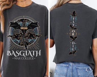 Camiseta del Colegio de Guerra Basgiath, Camiseta Jinete de Dragón, Merchandising de la Cuarta Ala