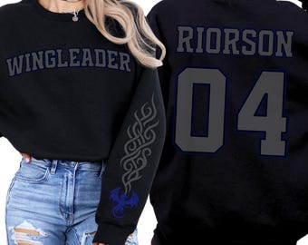 Sudadera Fourth Wing Wingleader Riorson, productos de fantasía literaria, dragón Sgaeyl