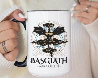 Fourth Wing Dragon Emblem Mug, Basgiath War College Gift