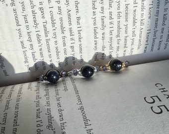 ACOTAR Night Court Ring • Velaris Starfall Ring • Blue Goldstone Wire Wrapped Ring • ACOTAR Jewelry • Feyre Ring • Gift For Her •