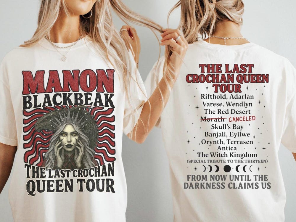 Manon Blackbeak, Throne Of Glass Shirt, Sarah J Maas Merch, The Thirteen, Abraxos Tee, Fantasy Book Lover Shirt, The Last Crochan Queen