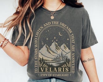 Velaris Comfort Colors-skjorta, City of Starlight, ACOTAR-tröja