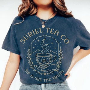 Suriel Tea Co ACOTAR Shirt,  A Court Of Thorns And Roses Shirt, Sarah J Maas Merch, Bookish Comfort Color Shirt, Book Lover Gift, Suriel Tee