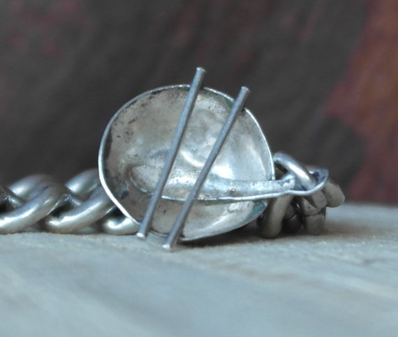 Vintage Statement Sterling Silver Charm Bracelet … - image 8