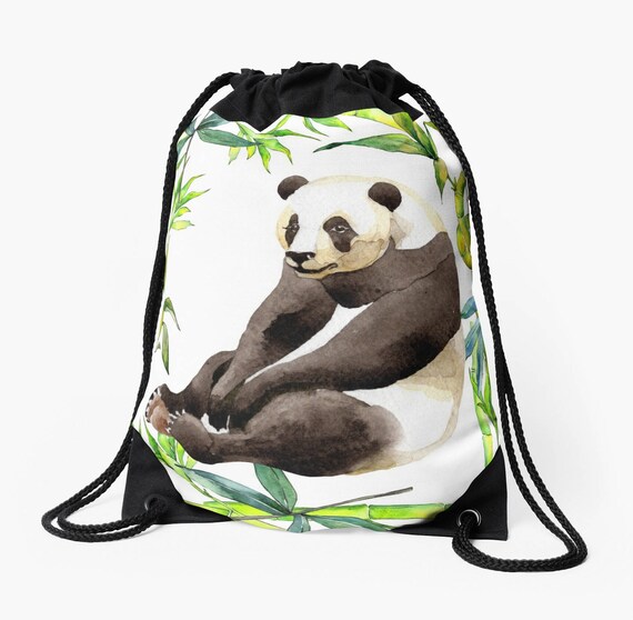 panda drawstring bag