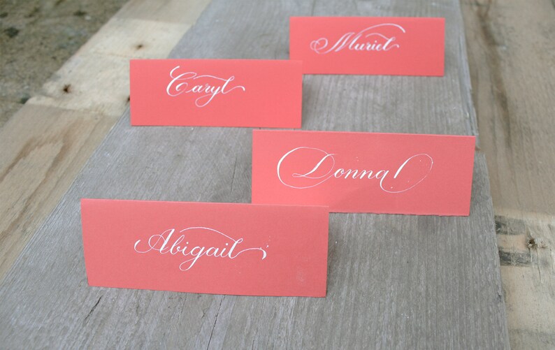 Wedding Name Cards Place Cards Handwritten Calligraphy Name Etsy