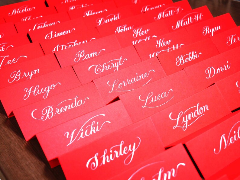 Wedding Name Cards Place Cards Handwritten Calligraphy Name Etsy