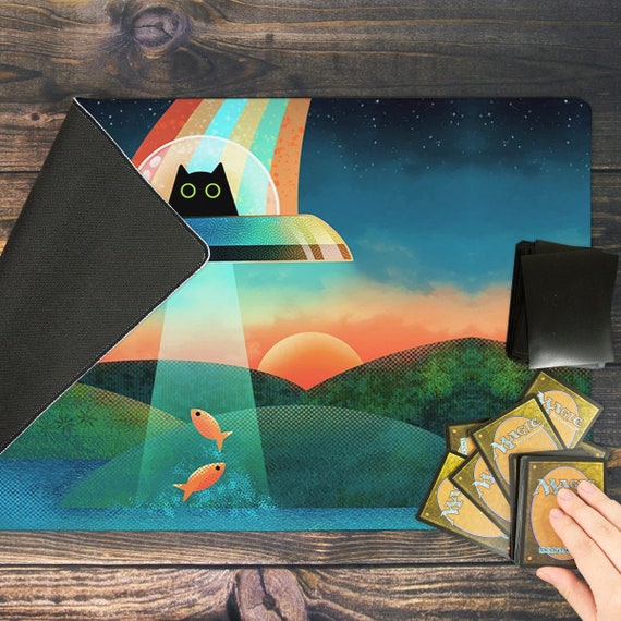 Thin Gaming Playmat Purrfect Alien Desk Mat 