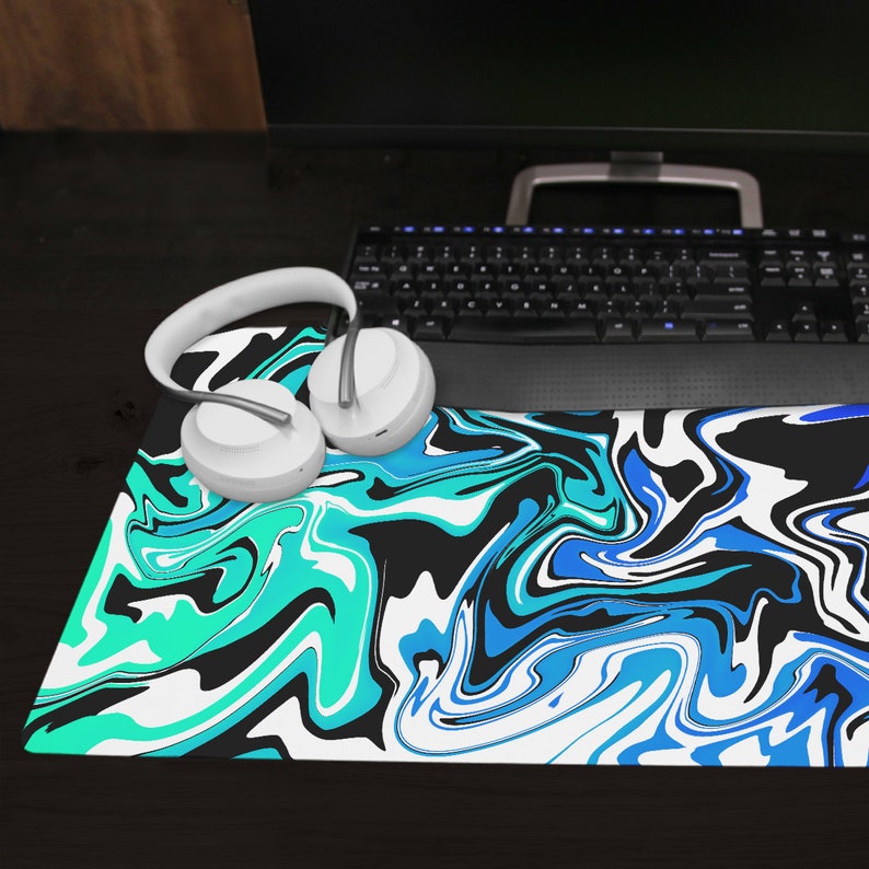 Inked Gaming XL Extended Mousepad Gradient Liquid Extended Etsy