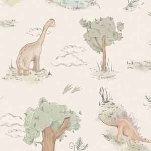 Carta da parati con dinosauri per bambini - 'Dino Dreams' in 5 colori