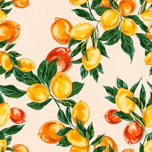 Carta da parati color limone 'Twist' di Eades & Draw disponibile in 4 colori - Carta da parati per cucina in stile country classico