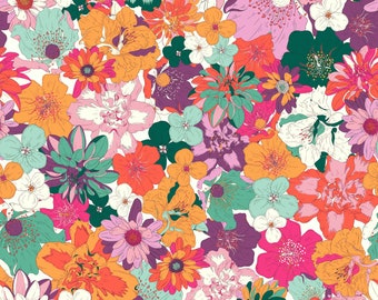 Bright Floral Wallpaper 'Scatter' by Eades & Francis - Flower Wallpaper - Retro Wallpaper