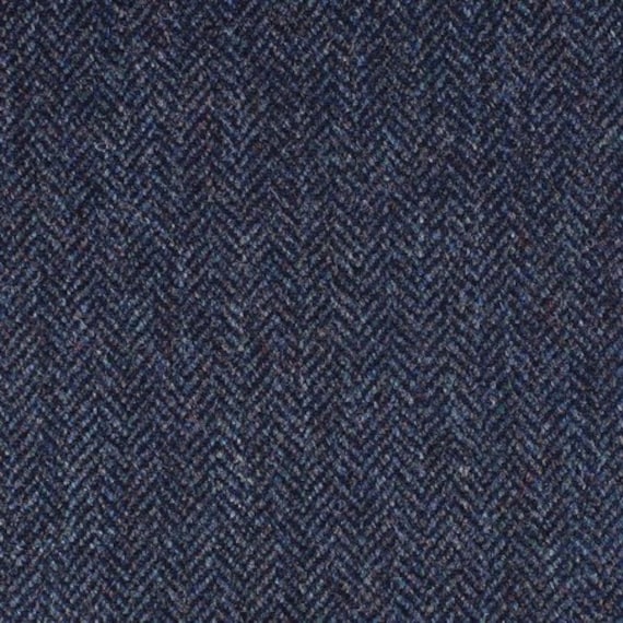 100% Wolle Blau Fischgrat Tweed Stoff Gewebt in Schottland - Etsy.de
