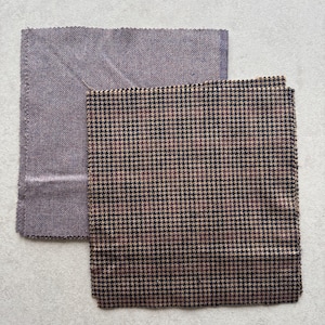 25cm x 25cm 10 Pack Tweed Squares. x5 of each colour. 100% new wool. Great for crafts. Blankets etc.