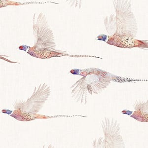 Carta da parati Pheasant - 'Flight' disponibile in 4 colori - Carta da parati Country - Carta da parati Bird - Carta da parati Cottage - Carta da parati Classica