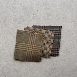 12cm x 12cm x12 Pack Tweed Squares - 4inch Tweed Squares - Mixed Colour Tweed-  100% new wool - Great for crafts. Blankets etc.