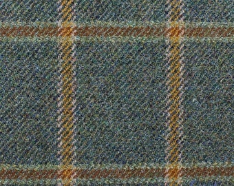 Tweed : pure laine - tissé traditionnellement - écossais. Convient pour le rembourrage et le chemisage. « Thomas » est vert/bleu avec des carreaux orange/jaune