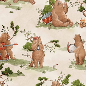 SALDI Band Of Bears - Carta da parati con orsi, carta da parati per bambini, carta da parati per bambini, carta da parati neutra