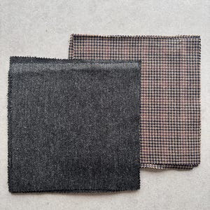 25cm x 25cm 10 Pack Tweed Squares. x5 of each colour. 100% new wool. Great for crafts. Blankets etc.