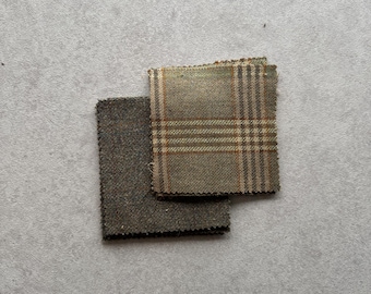 12cm x 12cm x12 Pack Tweed Squares - 4inch Tweed Squares - Mixed Colour Tweed-  100% new wool - Great for crafts. Blankets etc.
