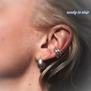 Silver Cartilage Ear Cuff – No Piercing Required, Boho Jewelry Gift.