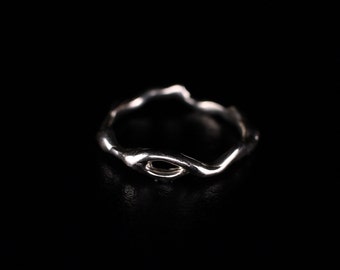 Silver Twig Ring for Mens. Nature Inspired Engagement Ring for Him. Chunky Silver Ring for Best Friend Gift. Unique Woodland Wedding Band.