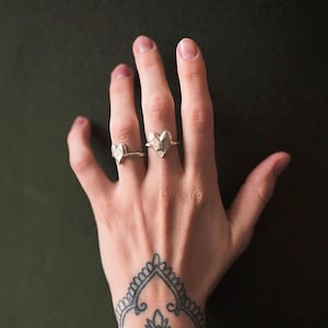 Raw Heart Self-Love Ring – Handcrafted Silver Symbol of Inner Connection | Indie Jewelry