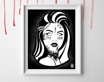 Goth innerlich Poster Goth innerlich Kunst Goth innerlich Portrait Goth innerlich 8 x 10 Goth innerlich Druck Goth innerlich Kunst tot tot tot tot tot tot