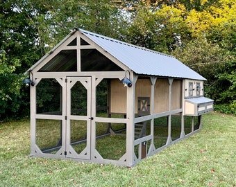 Chicken Coop - Chicken Run - Custom Chicken Coop 8x20