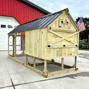 Chicken Coop - Chicken Run - Custom Chicken Coop 4x11
