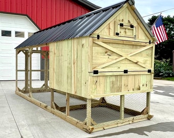 Chicken Coop - Chicken Run - Custom Chicken Coop 4x11