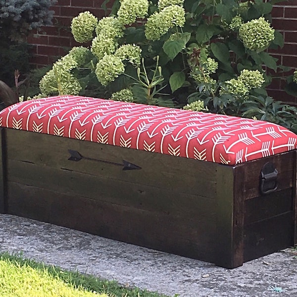 Hope chest- Entryway bench - Toy box -Storage bench - Storage chest - 48"x17"x18" - The Stained Titan