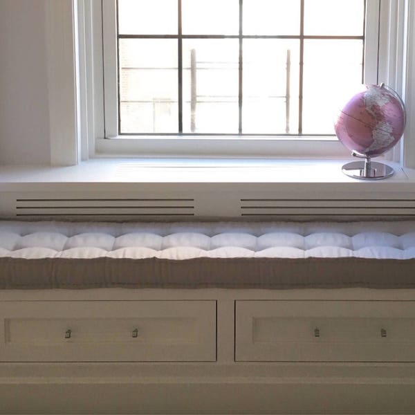 Custom Bench cushions - Window seat cushion - French mattress cushion - Floor cushion - 48"-72" lengths