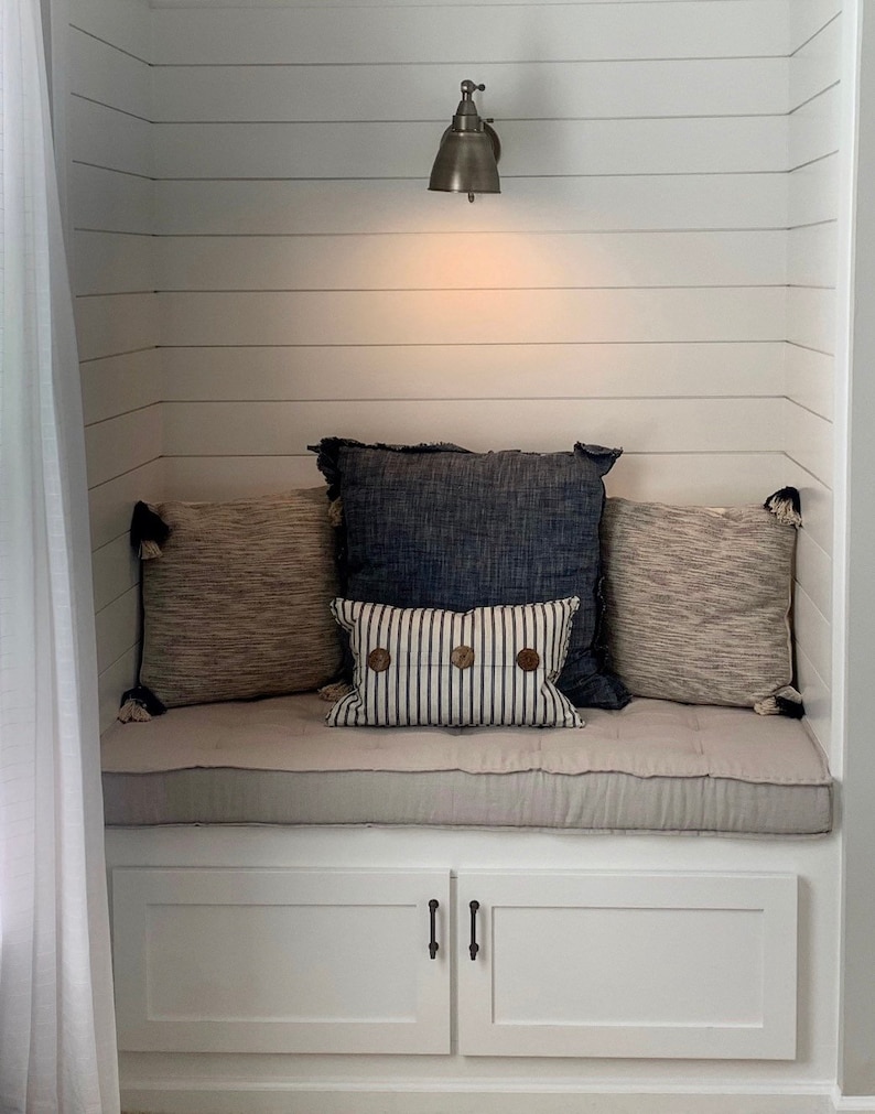Farmhouse Cushions Custom Bench Cushions Window Seat Etsy
