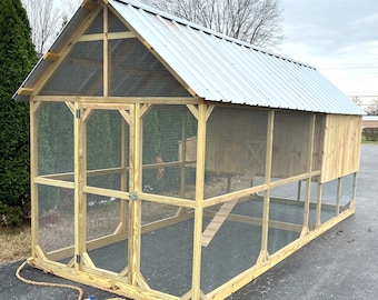 Chicken Coop - Chicken Run - Custom Chicken Coop 6x16