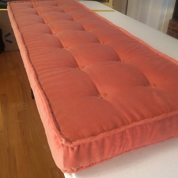 Custom bench cushions - Velvet cushions - Window seat cushion - French hem cushion - Banquette cushions - Floor cushion - 32"-44" lengths