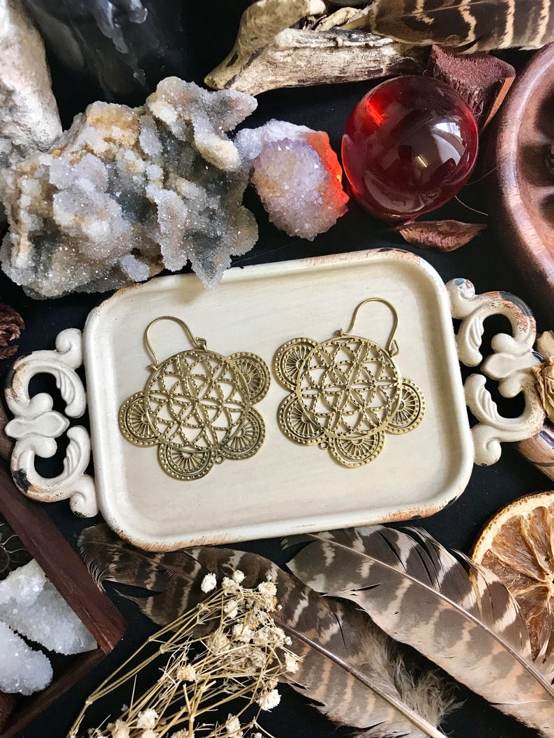 R\u00f6\u00f6tz R\u00f6\u00f6tz Indian Earrings Gypsy Earrings Gold Earrings Ethnic Earrings Brass Earrings Large Gold Earrings Tribal Earrings