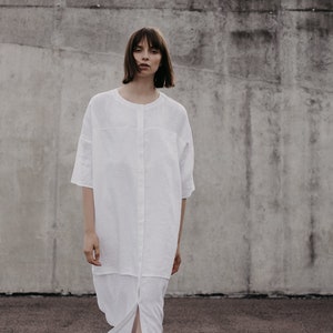 Linen Dress Motumo - 18S2 / Summer linen dress / Washed linen dress / Soft linen dress / Linen clothes