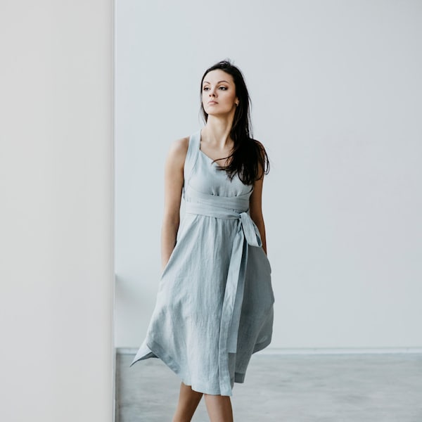 Linen Dress Motumo 15S11 / Summer linen dress / Washed linen dress / Soft linen dress / Linen clothes