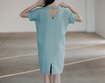 Linen Dress Motumo 15S7 / Summer linen dress / Washed linen dress / Soft linen dress / Linen clothes