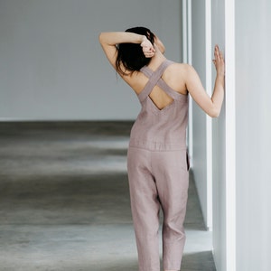 Linen Jumpsuit Motumo 15K5 We are very sorry-we finished the original color at the moment.Please contact us about other options. image 3