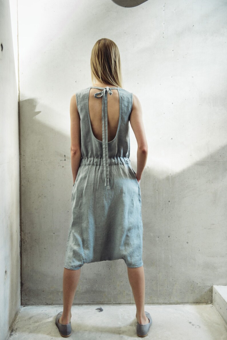 Linen Baggy Jumpsuit Motumo 14K1 Etsy Canada